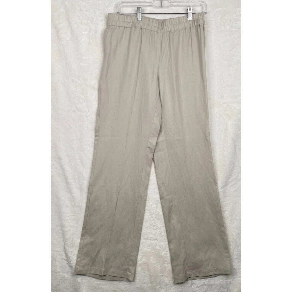 Chico's Ultimate Fit Pants Linen Blend Womens 0.5 Small 6 Regular Beige New - Picture 2 of 10